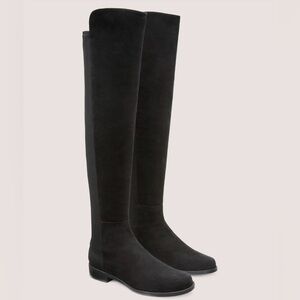 Stuart Weitzman Suede Black Over the Knee 5050 Boots- size 8